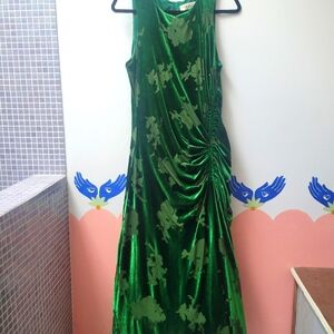 Emerald Velvet Dress